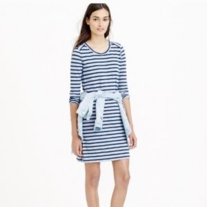 J.Crew Striped Cotton Summer Dress Side Zipper
